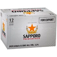 SAPPORO JAPANESE CAN    12x650ML