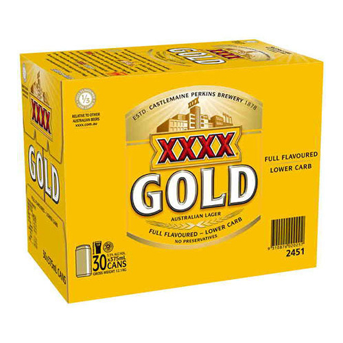 XXXX GOLD CAN         30PK 375ML