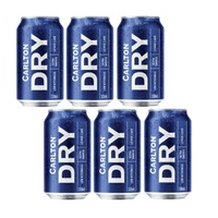 CARLTON DRY CANS         6x375ML