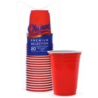 CHINET PLASTIC CUPS RED      20S