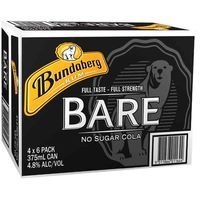 BUNDY BARE & NS COLA  24x375ML