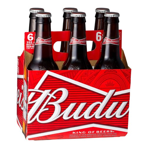 BUDWEISER BEER BTL       6x330ML