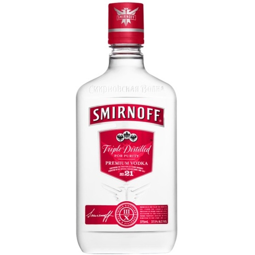 SMIRNOFF VODKA RED       375ML