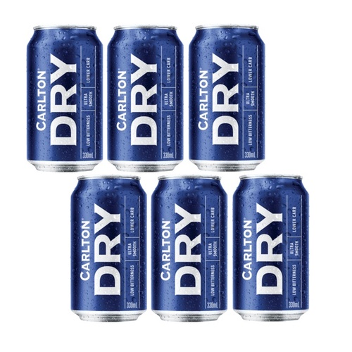 CARLTON DRY CANS         6x375ML
