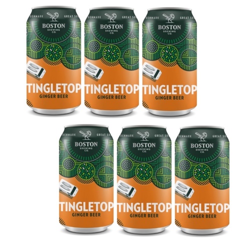 BOSTON BREW GINGER BEER  6x375ML